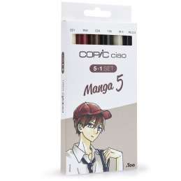 Set 5 copic ciao più un multiliner tonalità manga 1